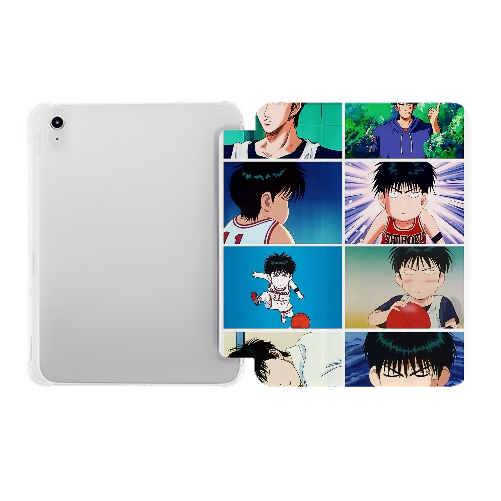 （画像用） SLAM DUNK／スラムダンク IPad ケース ペン収納付き 三つ折りスタンド PUレザー×シリコン 対応機種9.5/10.5/10.9インチ